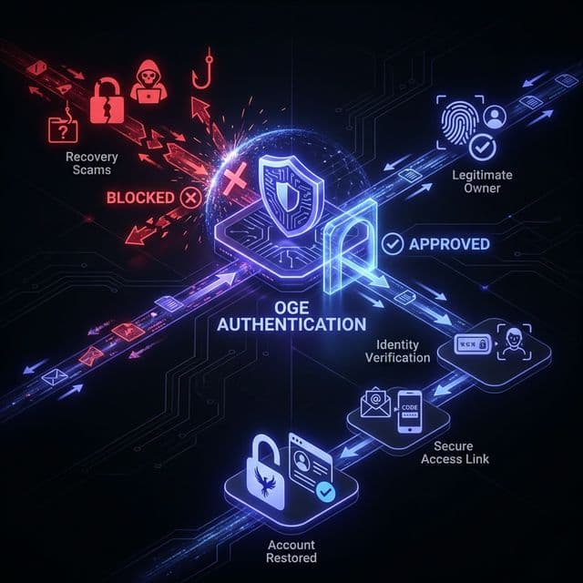 Security Protocol: OGE acting as a firewall against unauthorized recovery.