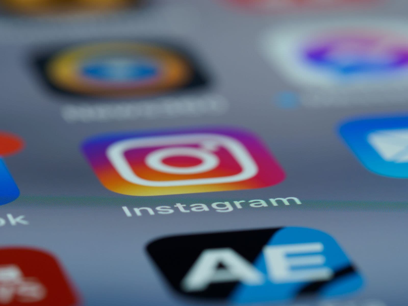 Instagram account app icon on a mobile device