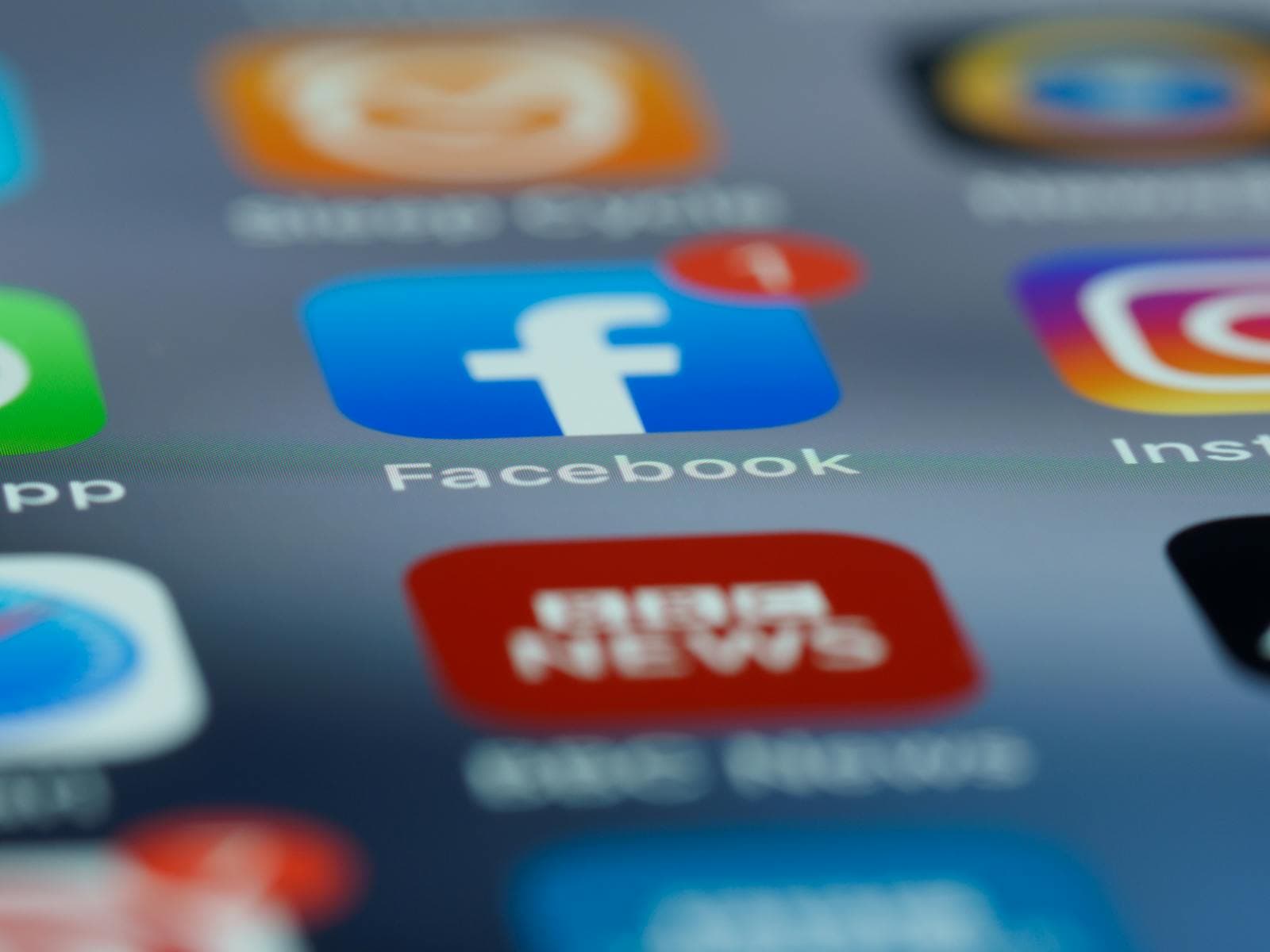 Facebook account app icon on a mobile device