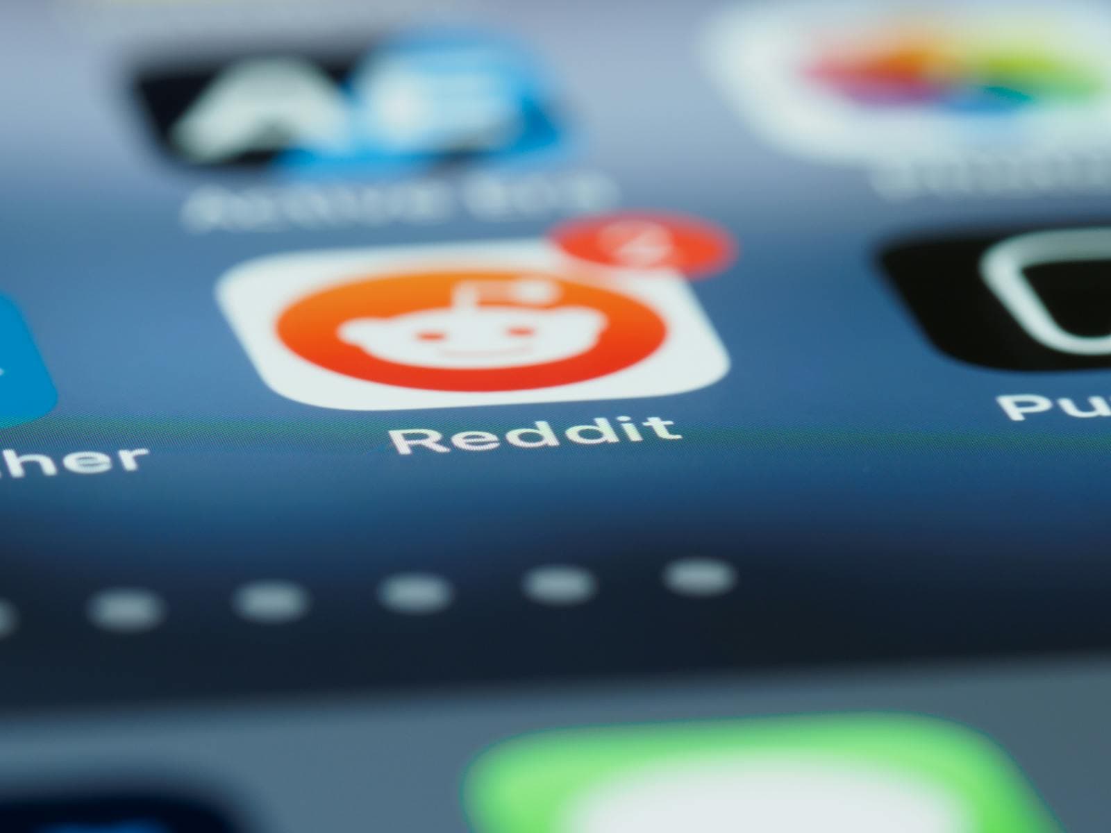 Reddit account app icon on a mobile device